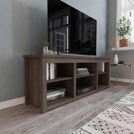 Espresso Open Storage TV Stand GC-MBLK66-ESP-GG