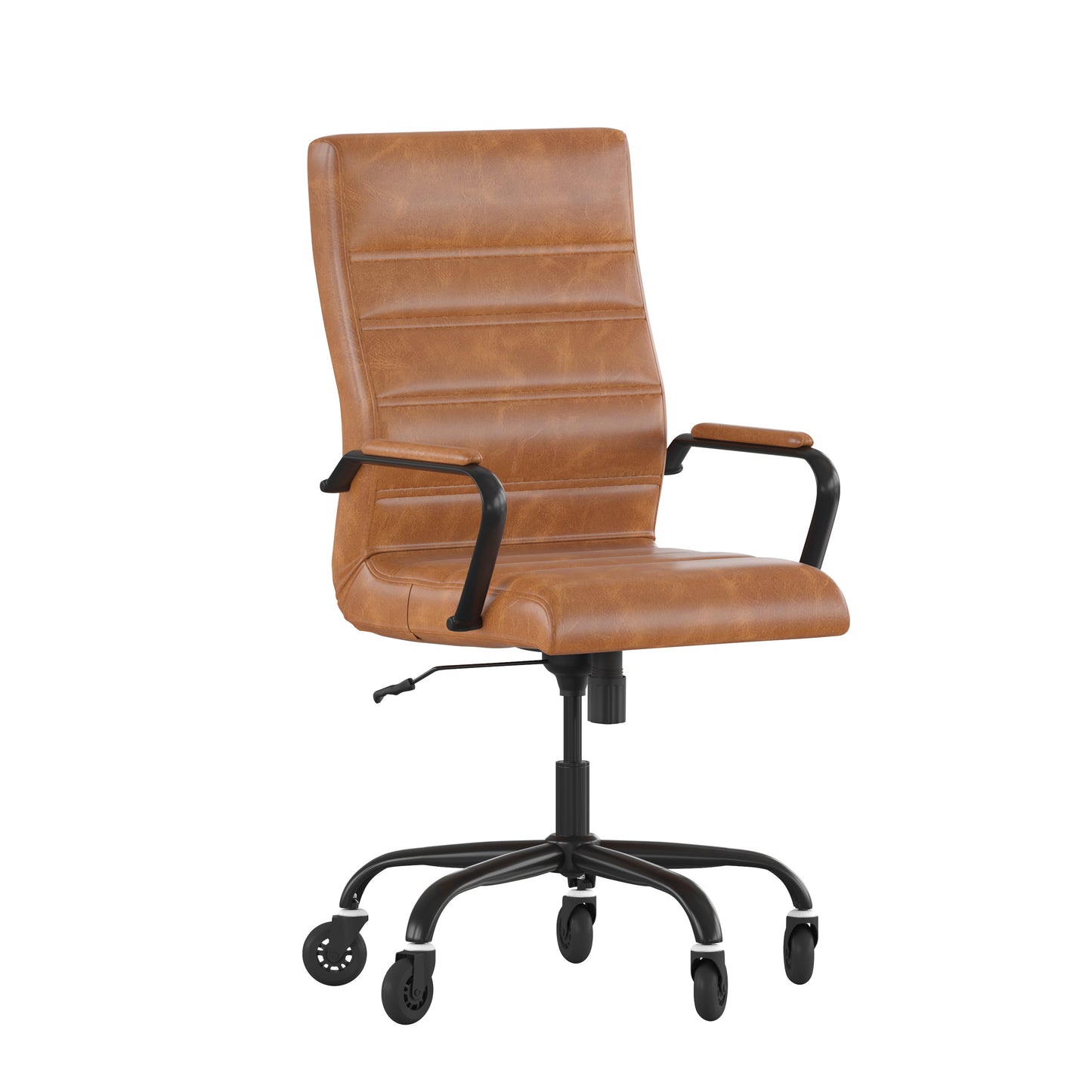 Brown Chair with Skate Wheels GO-2286H-BR-BK-RLB-GG