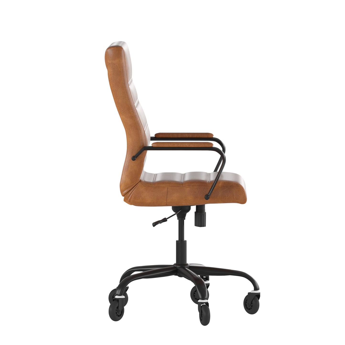 Brown Chair with Skate Wheels GO-2286H-BR-BK-RLB-GG