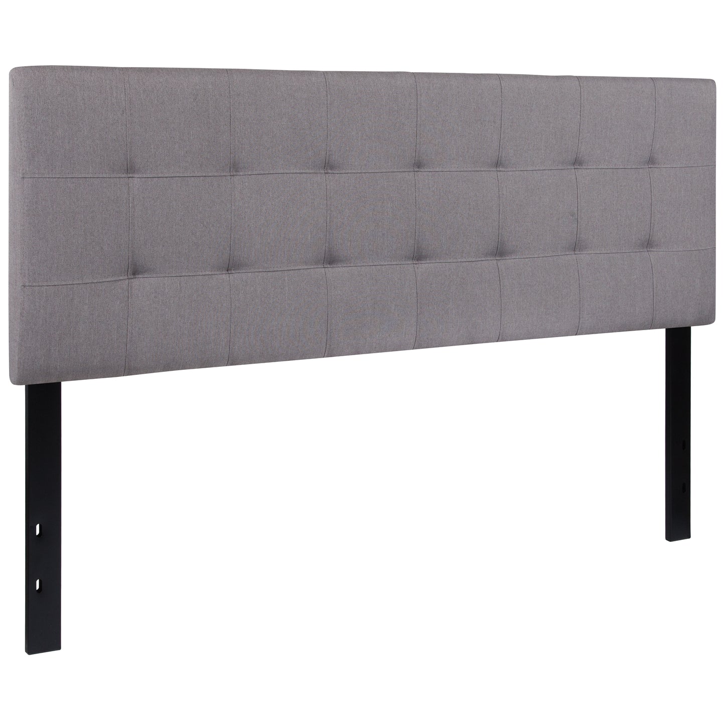 Queen Headboard-Gray Fabric HG-HB1704-Q-LG-GG