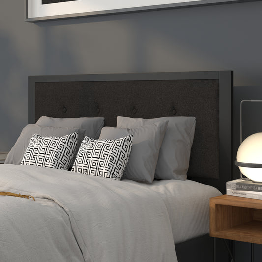 Full, Queen, King, and Twin Headboard HG-HB1725 in Black, Dark Gray, and Light Gray