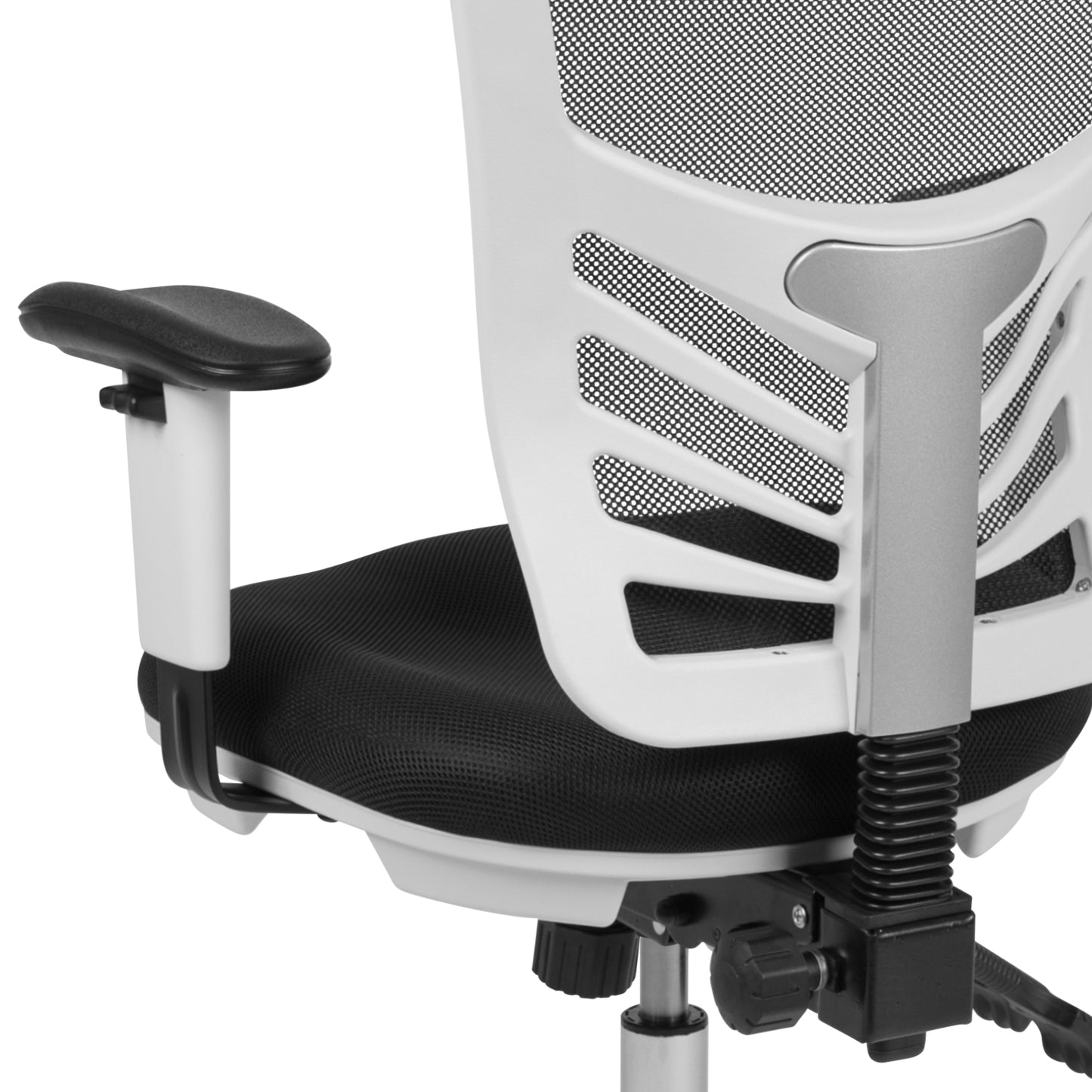 Black/White Mesh Office Chair HL-0001-WH-BK-GG