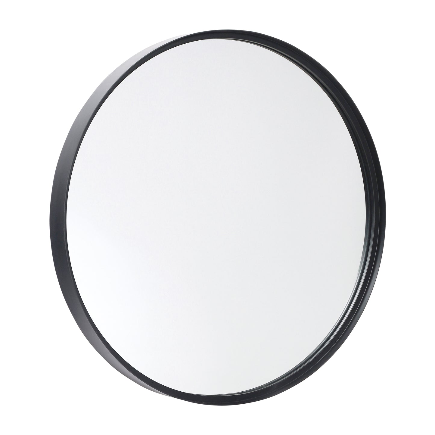 Black 30" Round Wall Mirror HMHD-22M116YA-BLK-GG