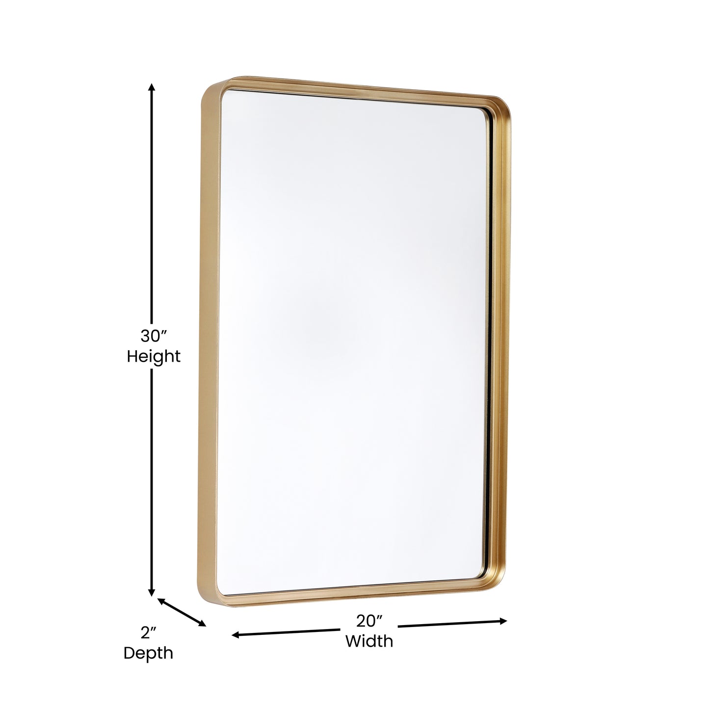 Gold 20" x 30" Wall Mirror HMHD-9M2999GD-GLD-GG