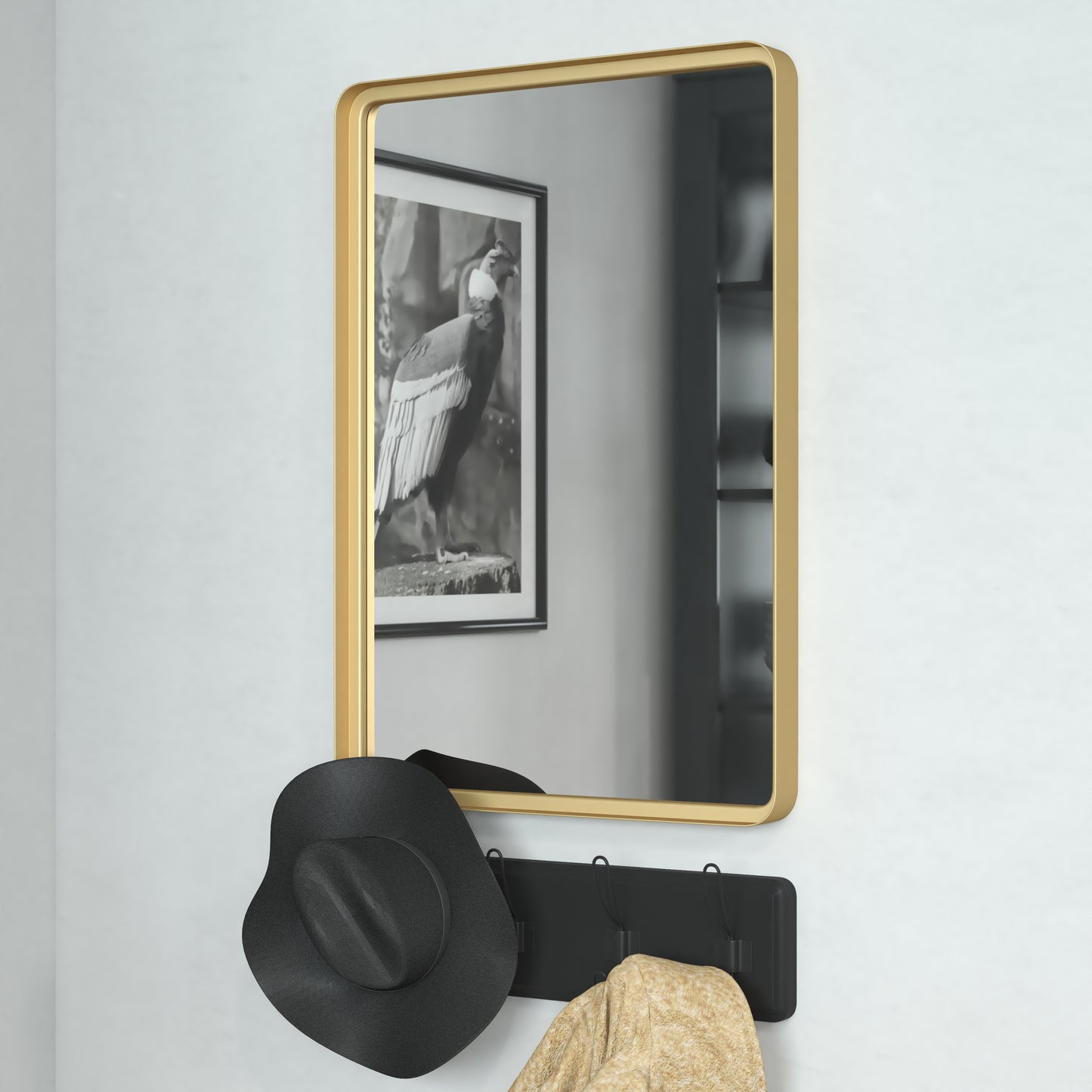 Gold 20" x 30" Wall Mirror HMHD-9M2999GD-GLD-GG