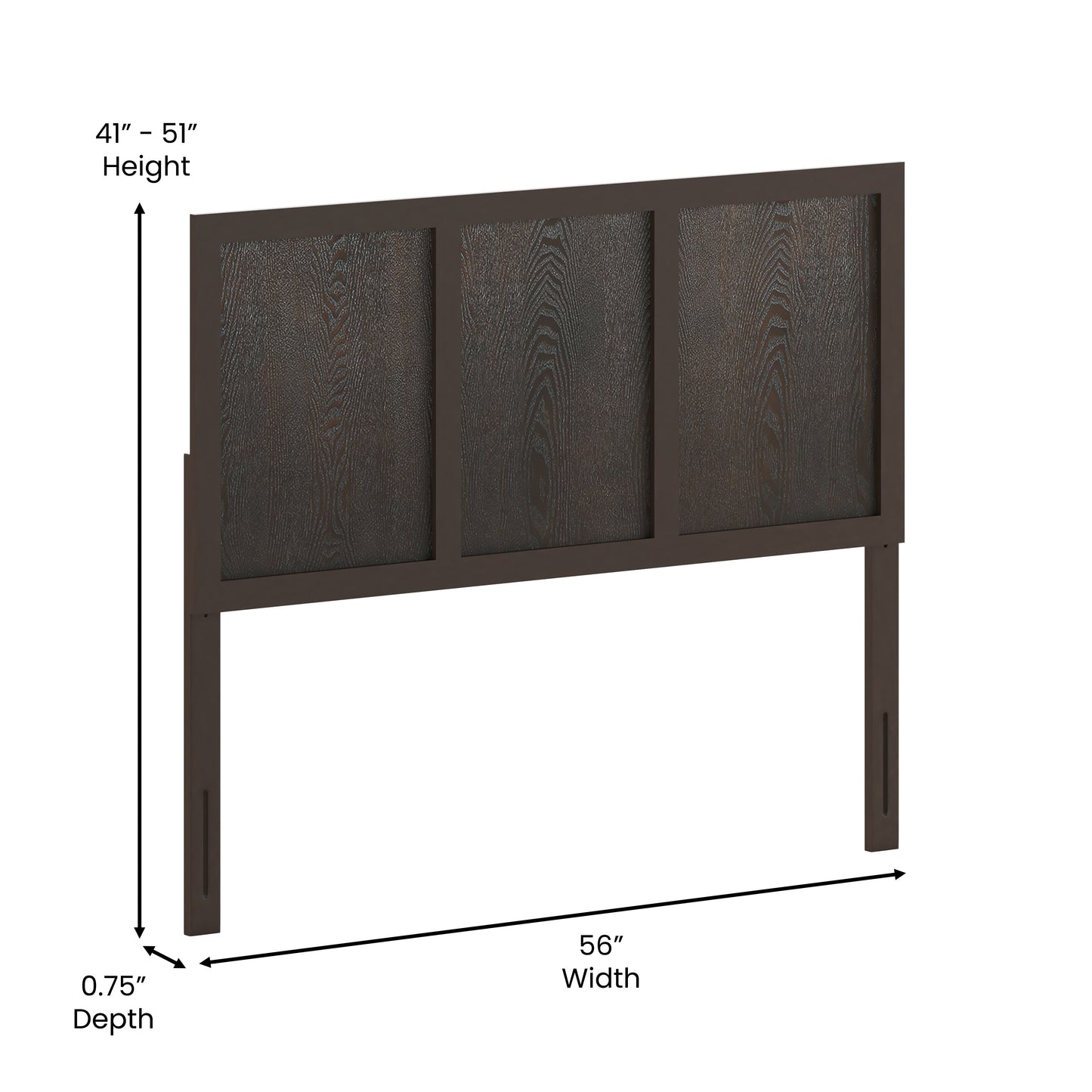 3 Panel and 4 Panel Headboard Collection - Various Sizes and Colors