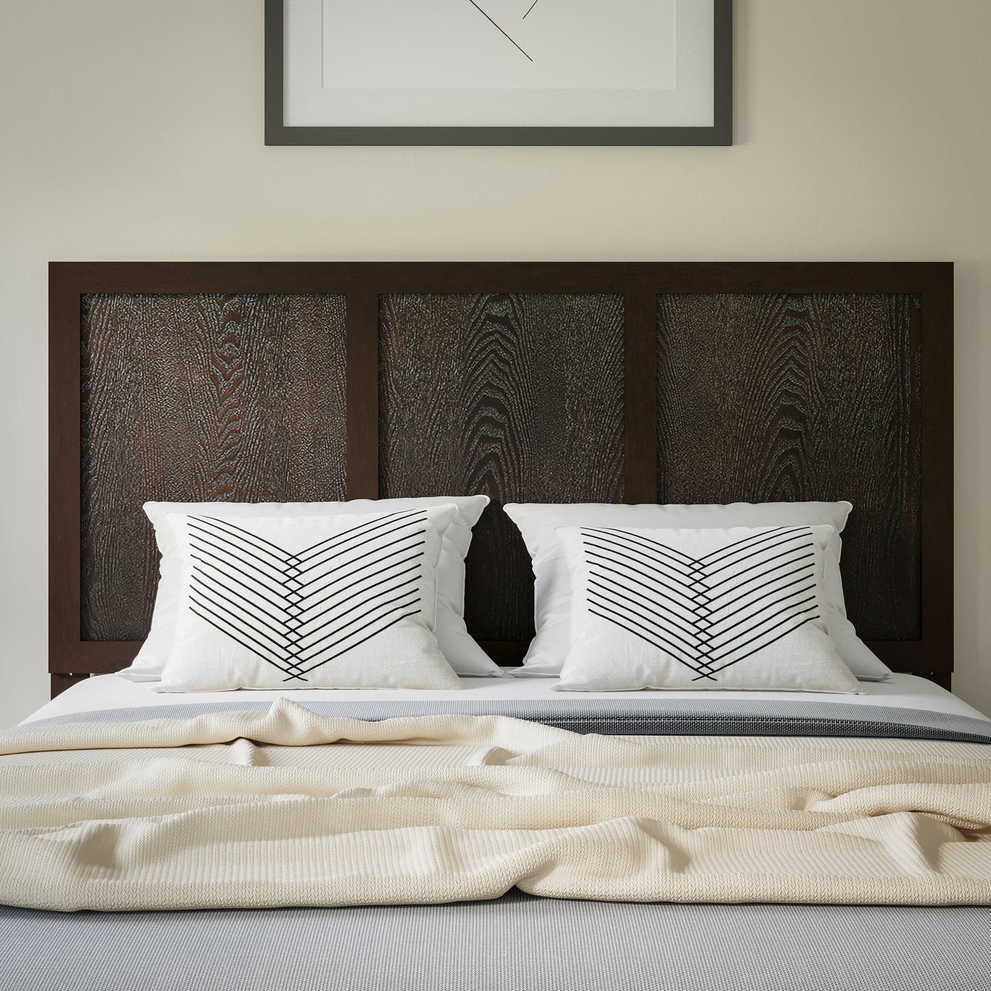 3 Panel and 4 Panel Headboard Collection - Various Sizes and Colors