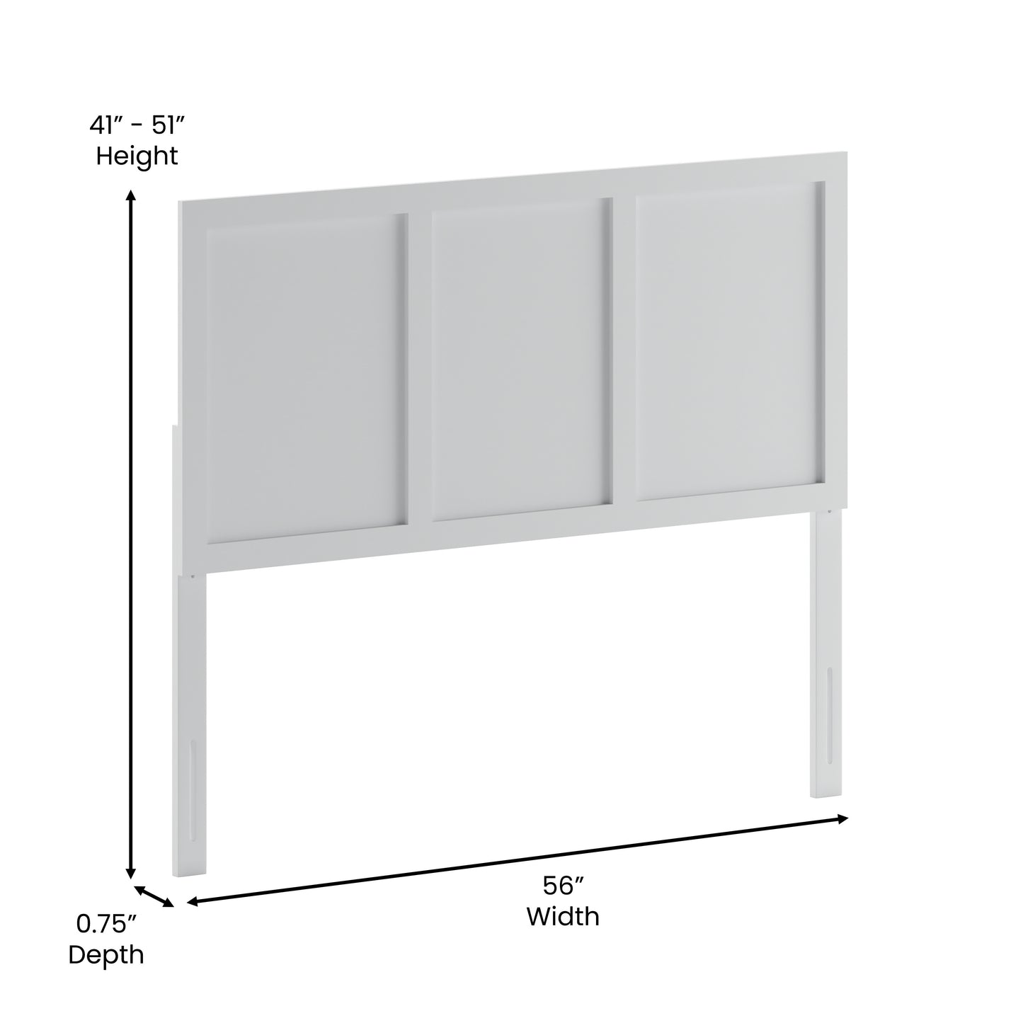 3 Panel and 4 Panel Headboard Collection - Various Sizes and Colors