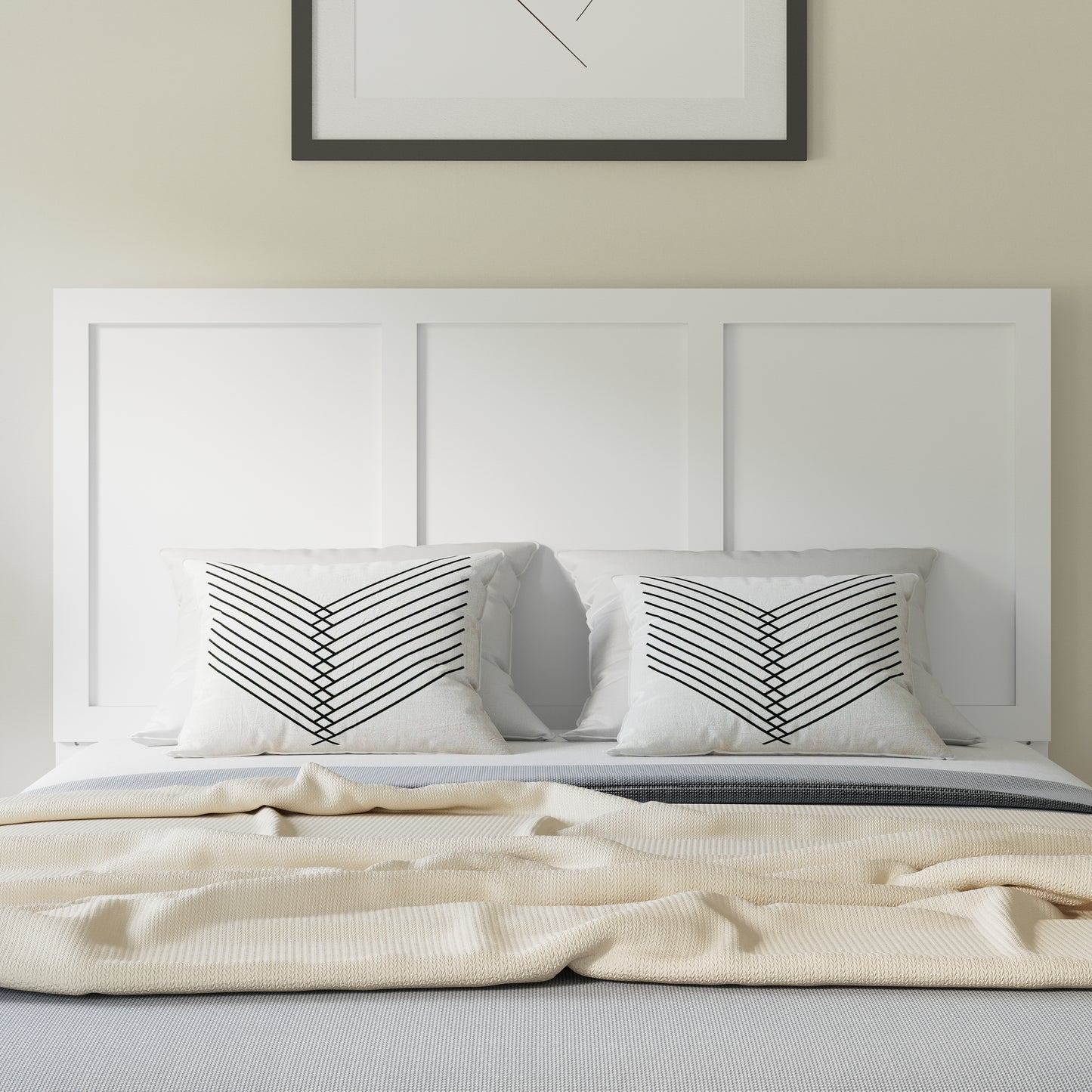 3 Panel and 4 Panel Headboard Collection - Various Sizes and Colors