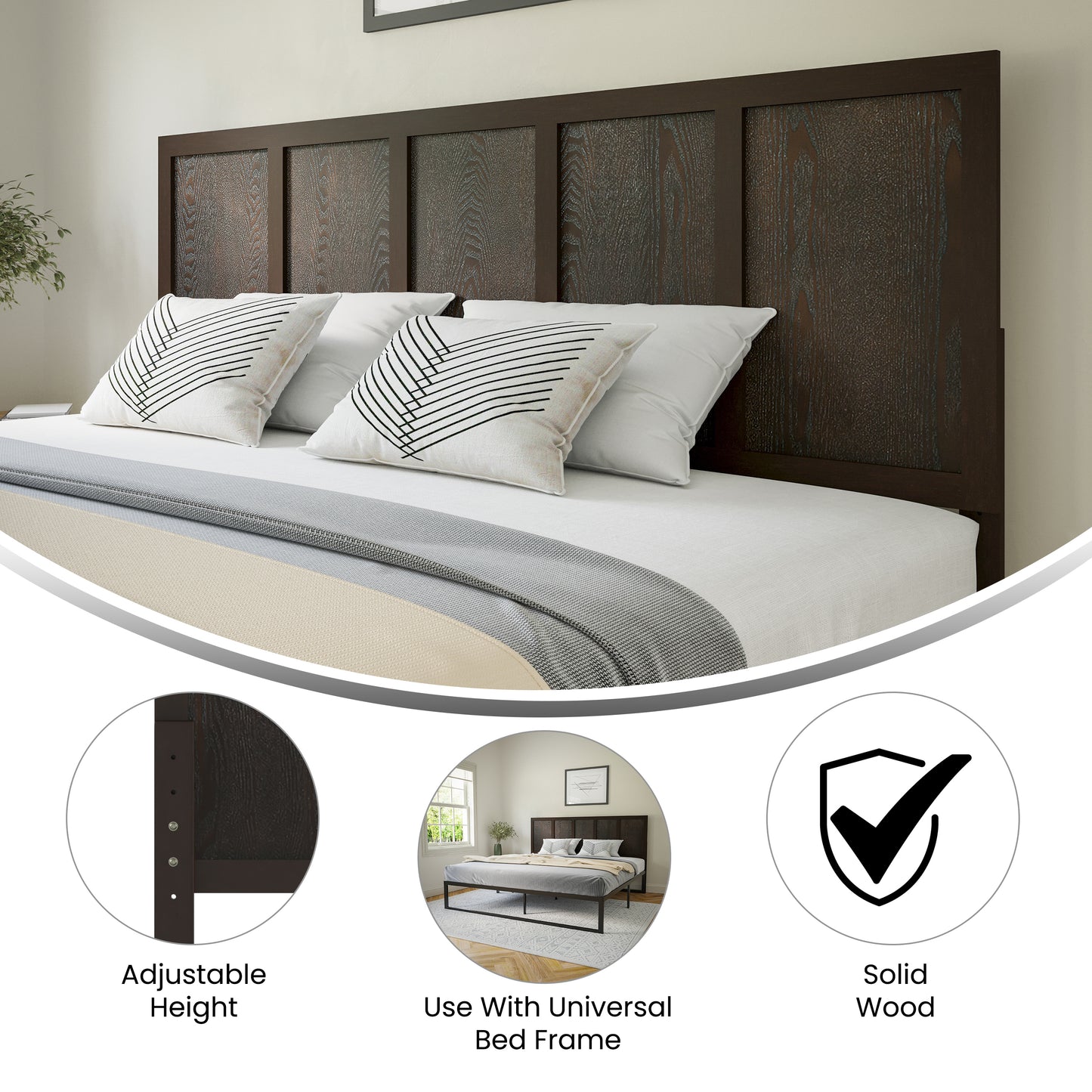 3 Panel and 4 Panel Headboard Collection - Various Sizes and Colors