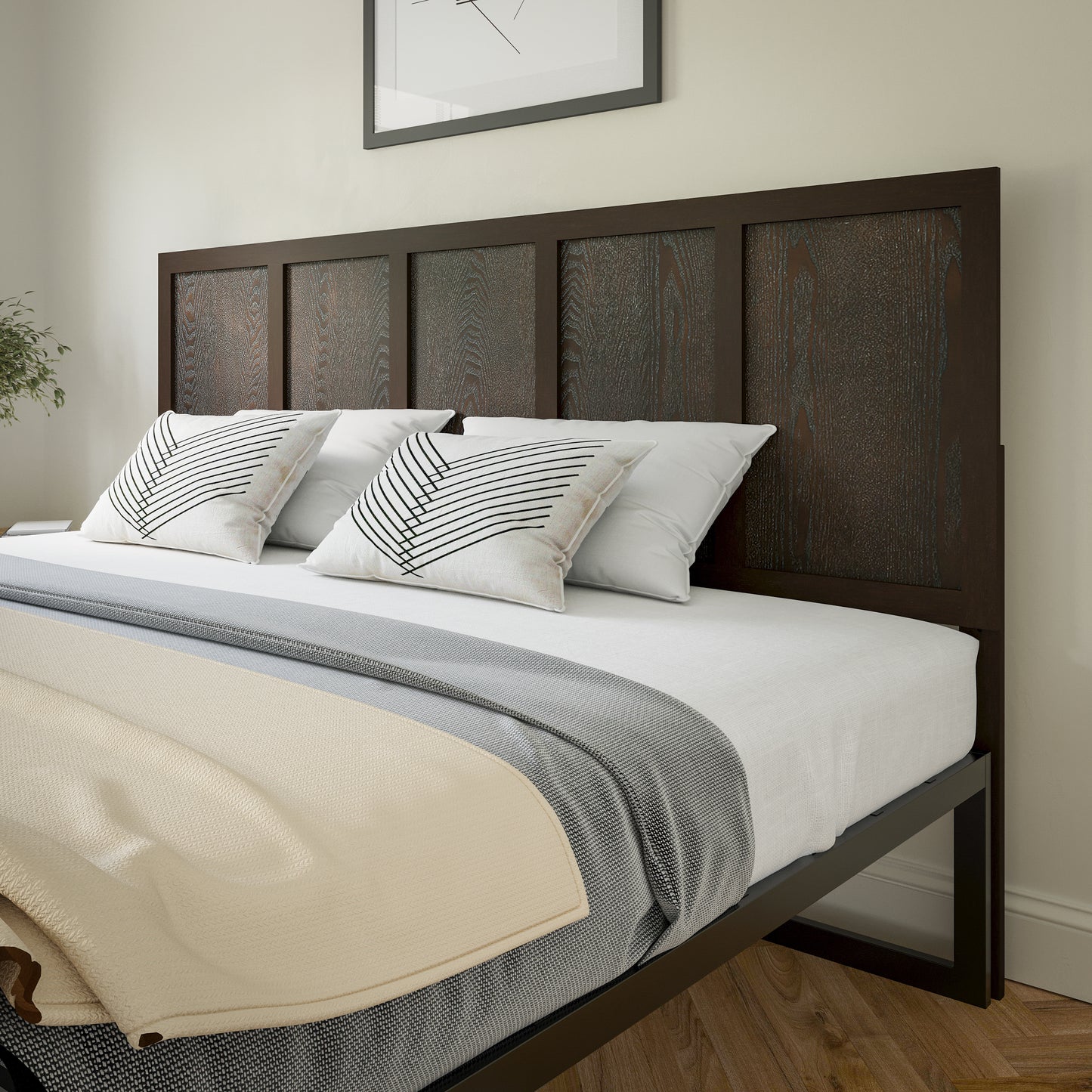 3 Panel and 4 Panel Headboard Collection - Various Sizes and Colors