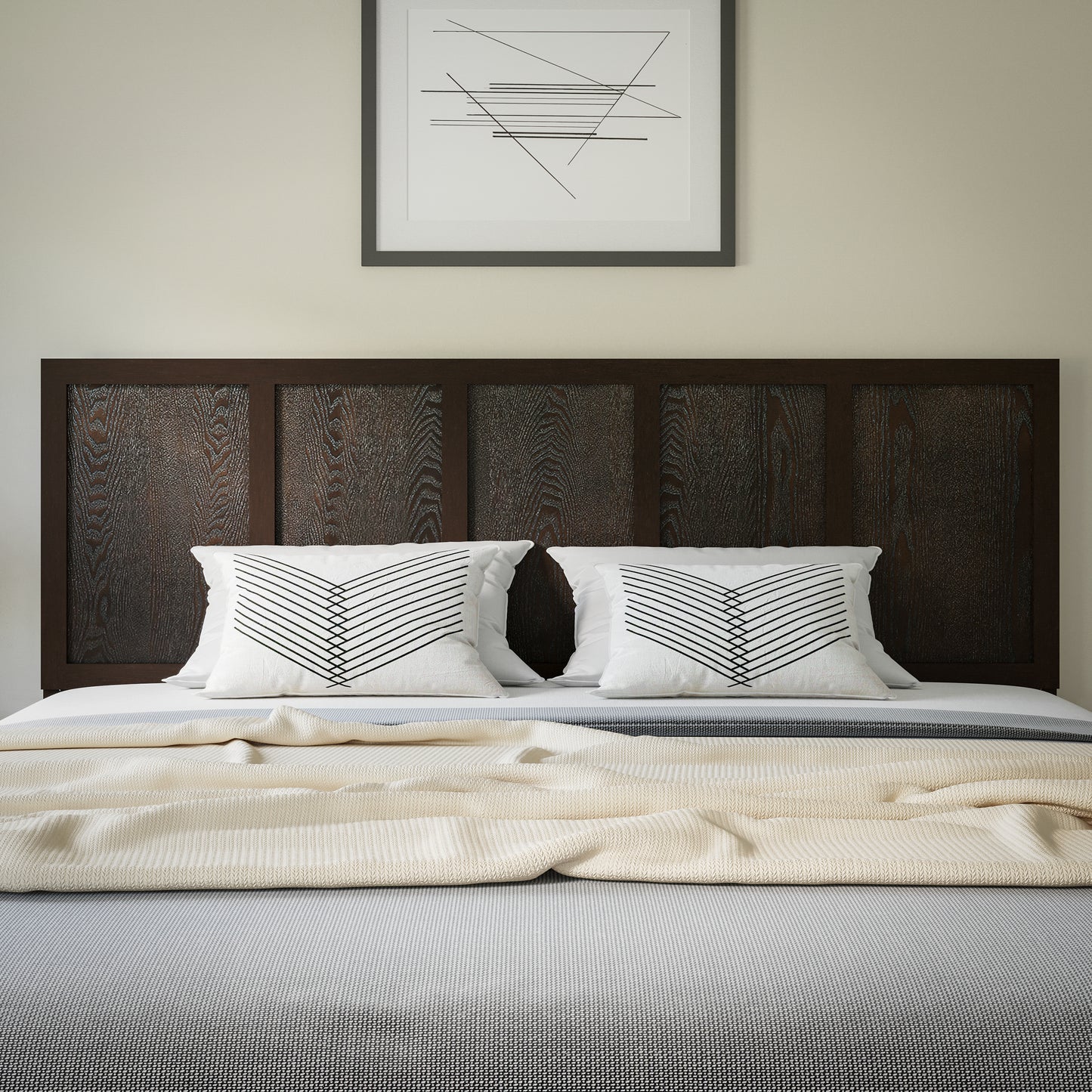 3 Panel and 4 Panel Headboard Collection - Various Sizes and Colors