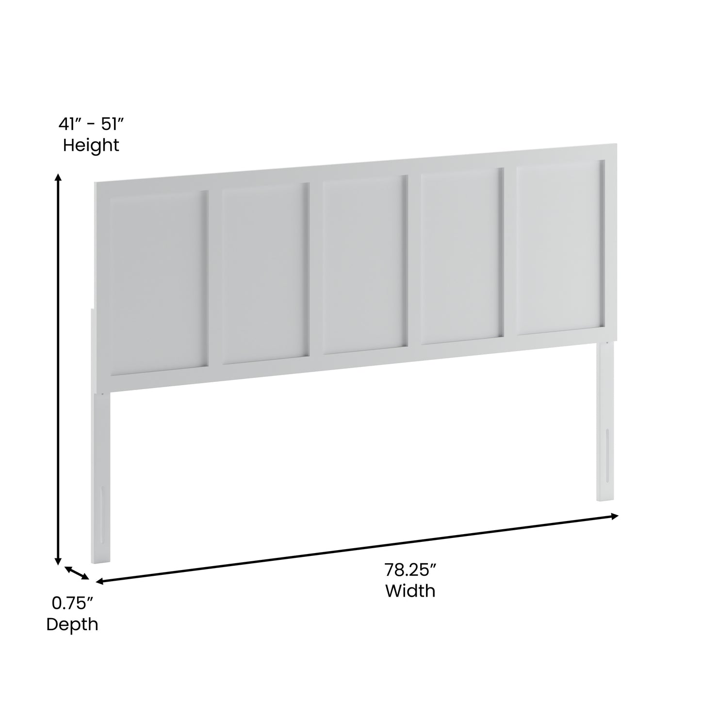 3 Panel and 4 Panel Headboard Collection - Various Sizes and Colors