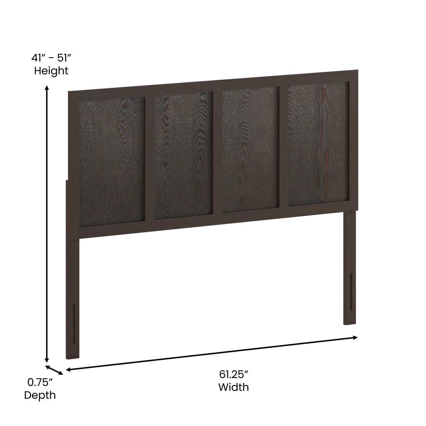 3 Panel and 4 Panel Headboard Collection - Various Sizes and Colors