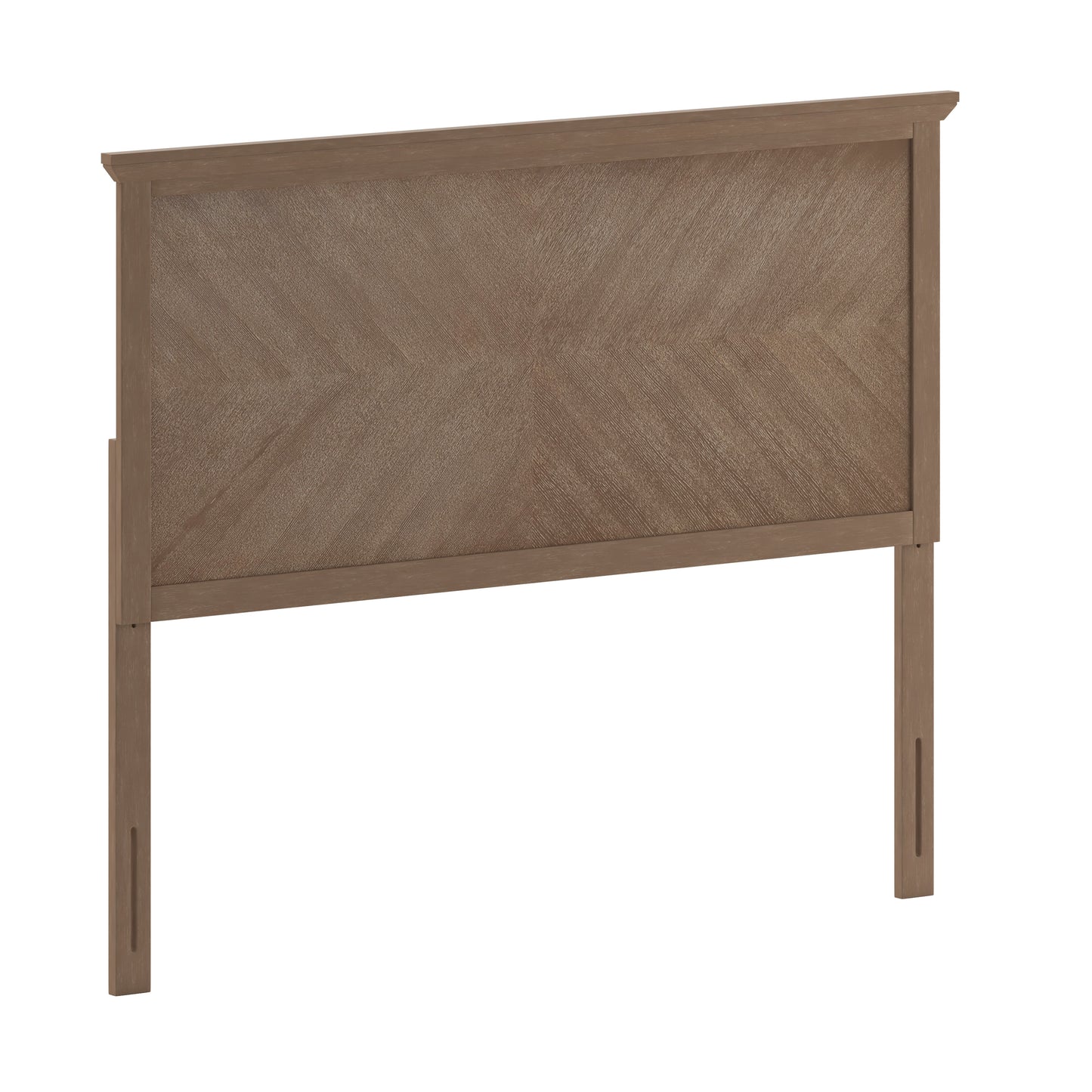 Herringbone Headboard MG-97881-FHB-F-KHB-QHB in Brown and Gray Wash Finish