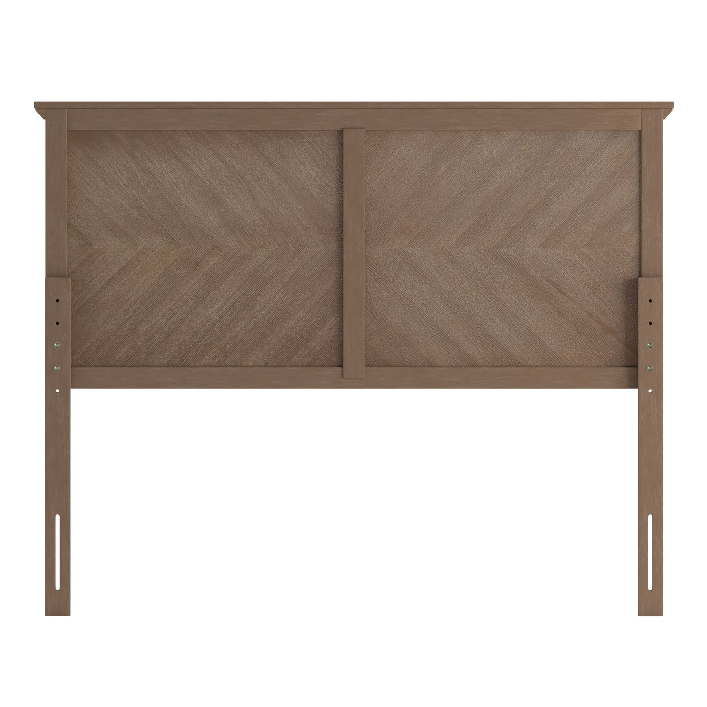 Herringbone Headboard MG-97881-FHB-F-KHB-QHB in Brown and Gray Wash Finish