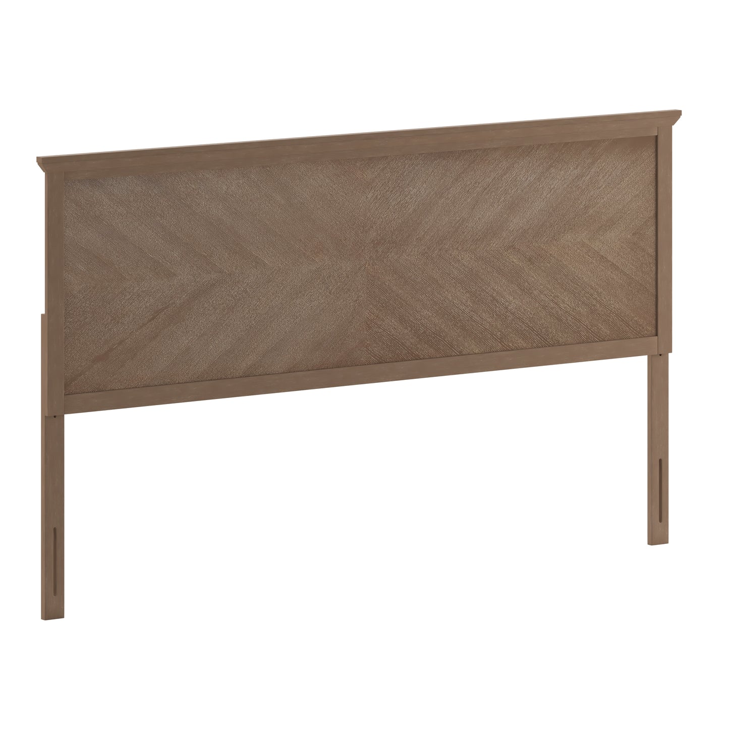 Herringbone Headboard MG-97881-FHB-F-KHB-QHB in Brown and Gray Wash Finish