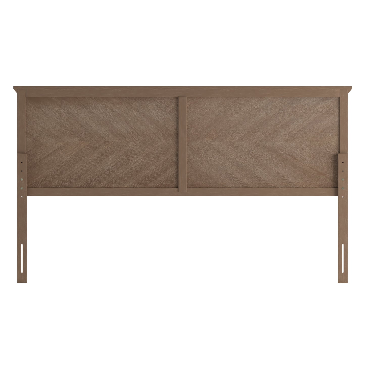 Herringbone Headboard MG-97881-FHB-F-KHB-QHB in Brown and Gray Wash Finish