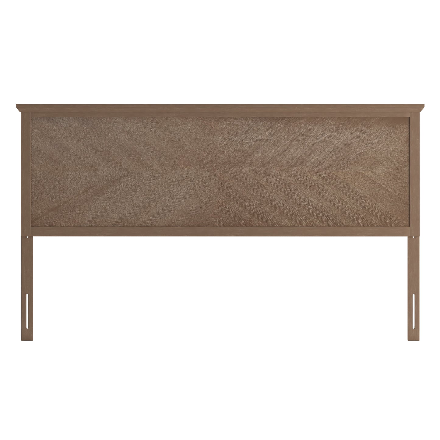 Herringbone Headboard MG-97881-FHB-F-KHB-QHB in Brown and Gray Wash Finish