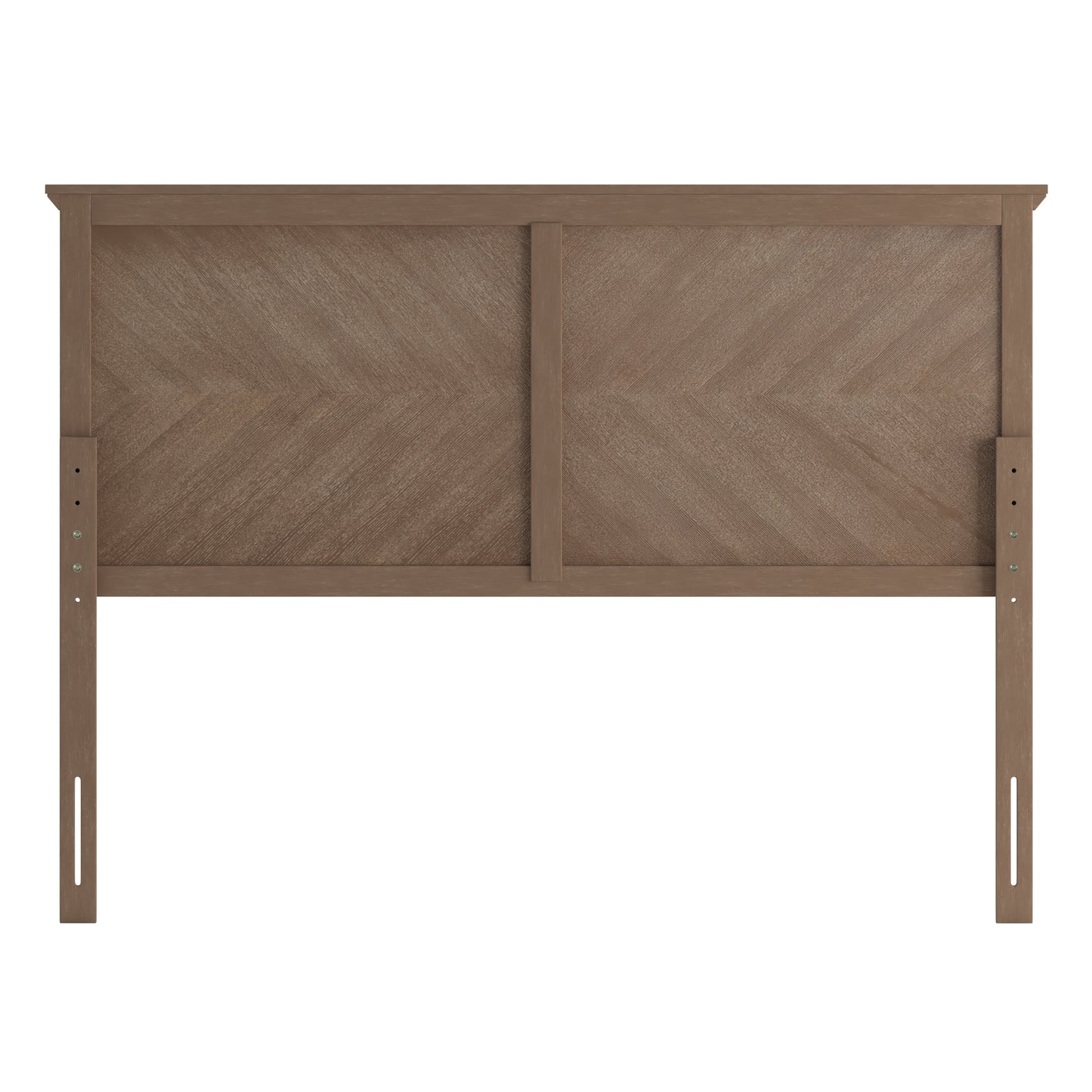 Herringbone Headboard MG-97881-FHB-F-KHB-QHB in Brown and Gray Wash Finish