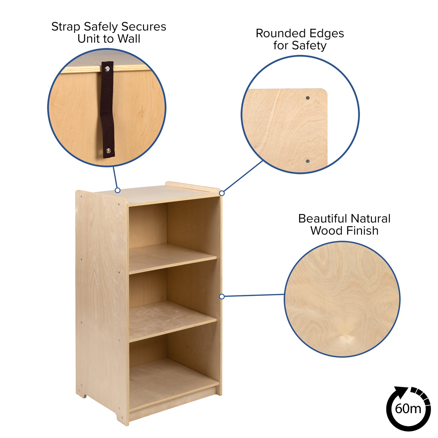 Wood Classroom Storage Cabinet MK-STRG001-GG