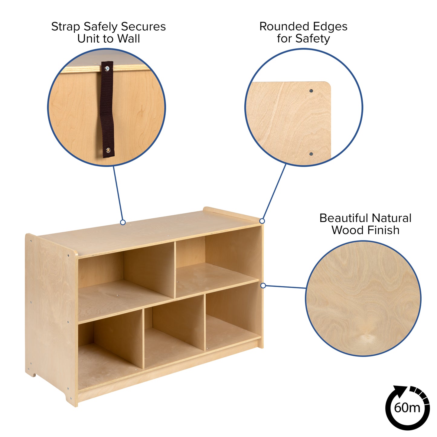 Wood Classroom Storage Cabinet MK-STRG004-GG