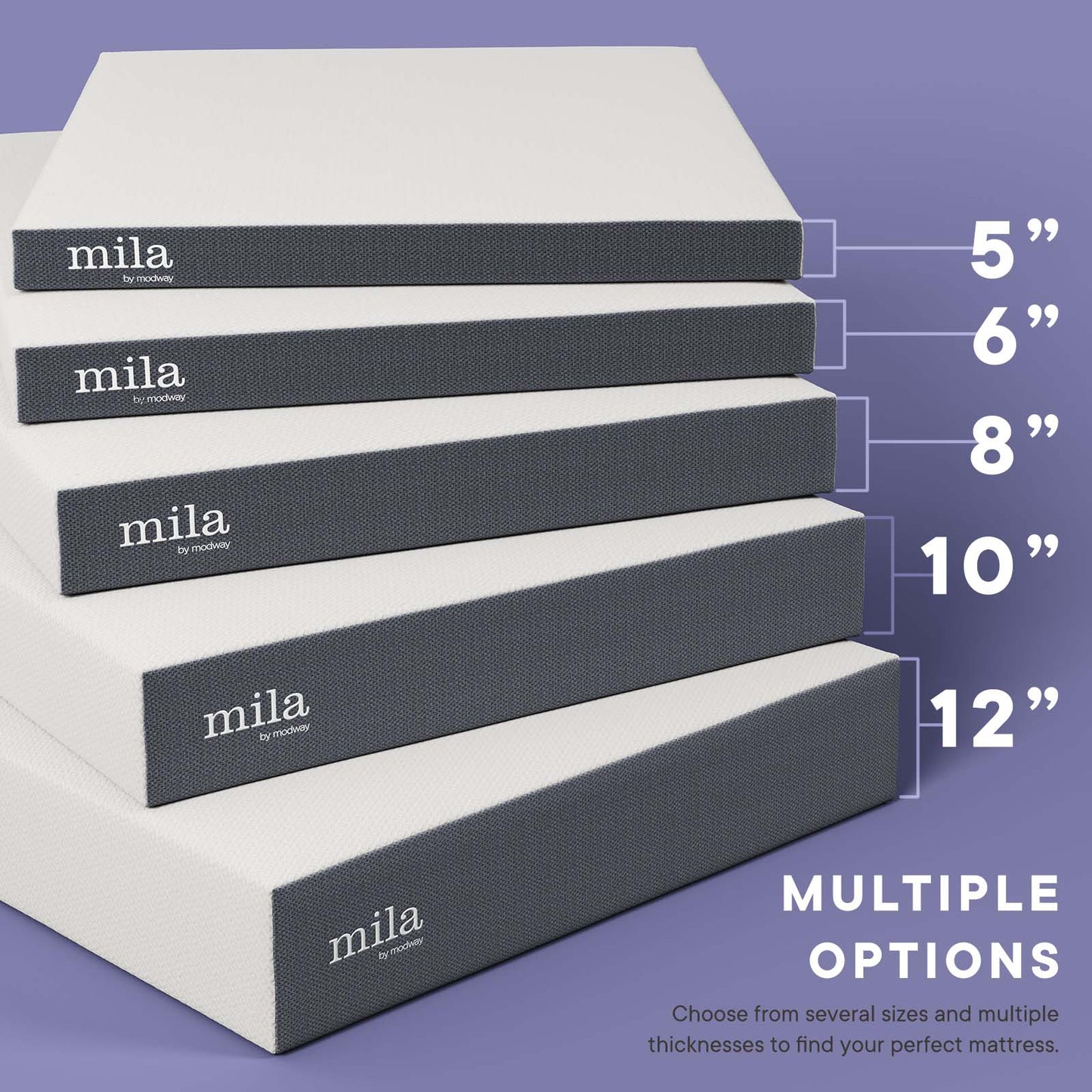 Mila 6" Twin XL Mattress  MOD-5732-WHI