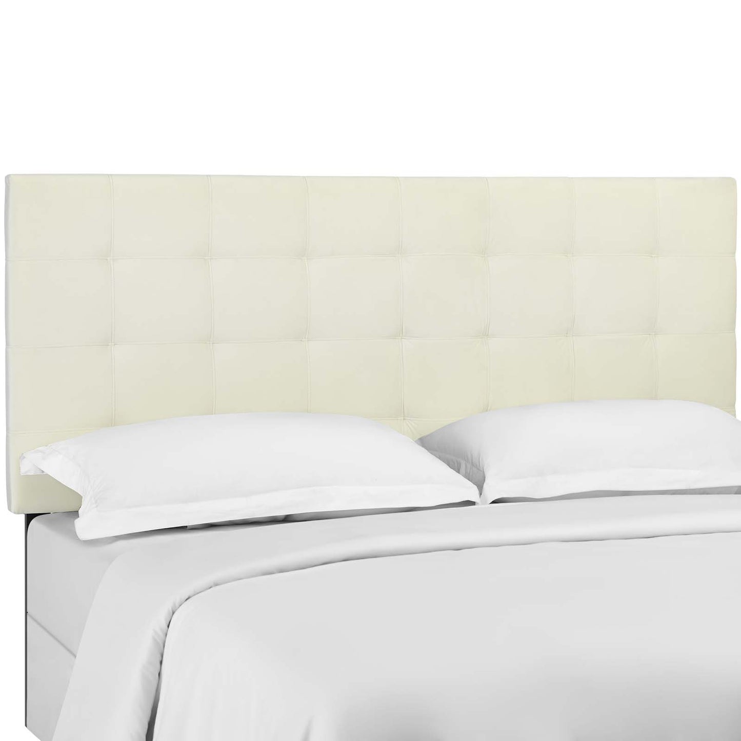 Paisley Tufted Full / Queen Upholstered Performance Velvet Headboard Ivory MOD-5853-IVO