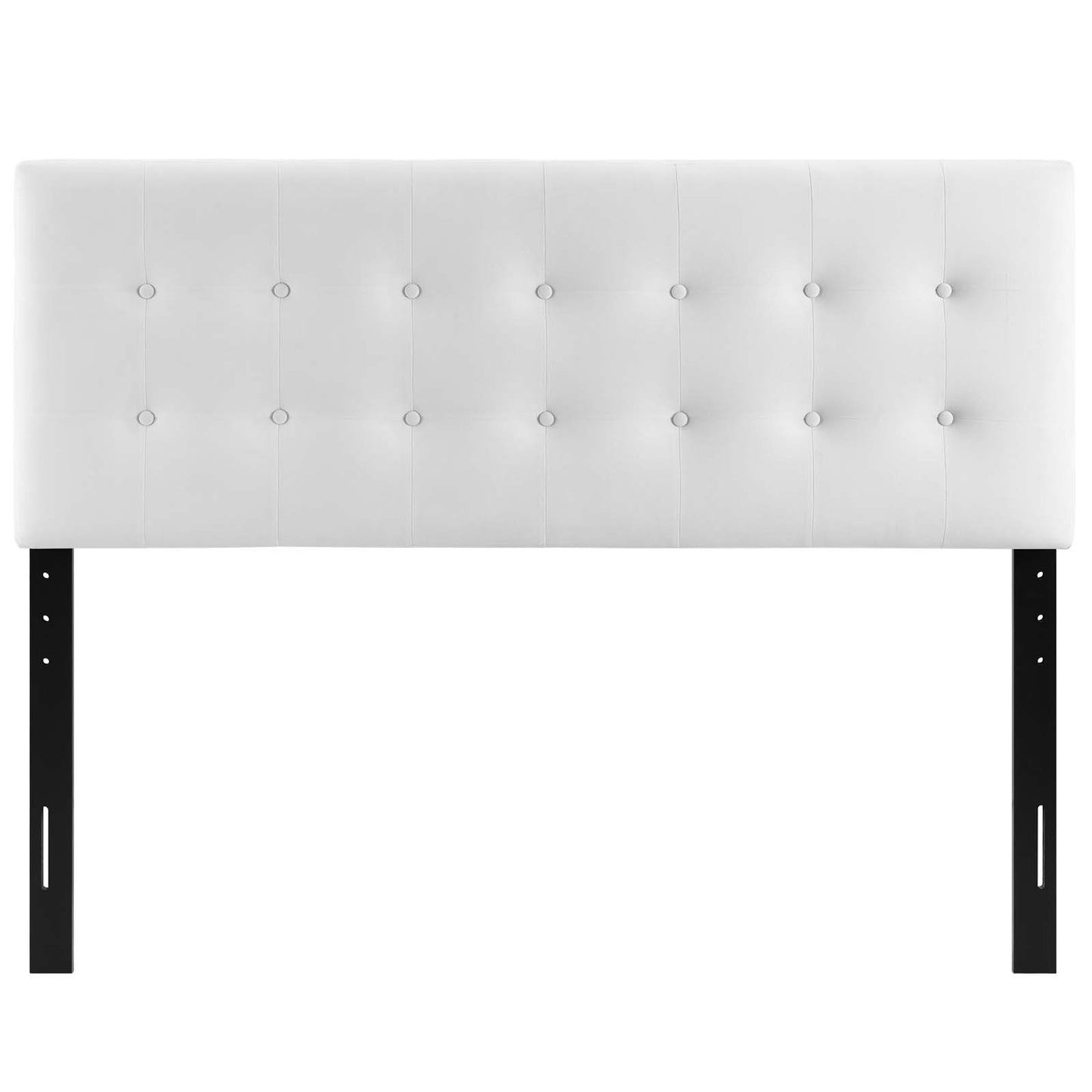 Emily Queen Biscuit Tufted Performance Velvet Headboard White MOD-6116-WHI