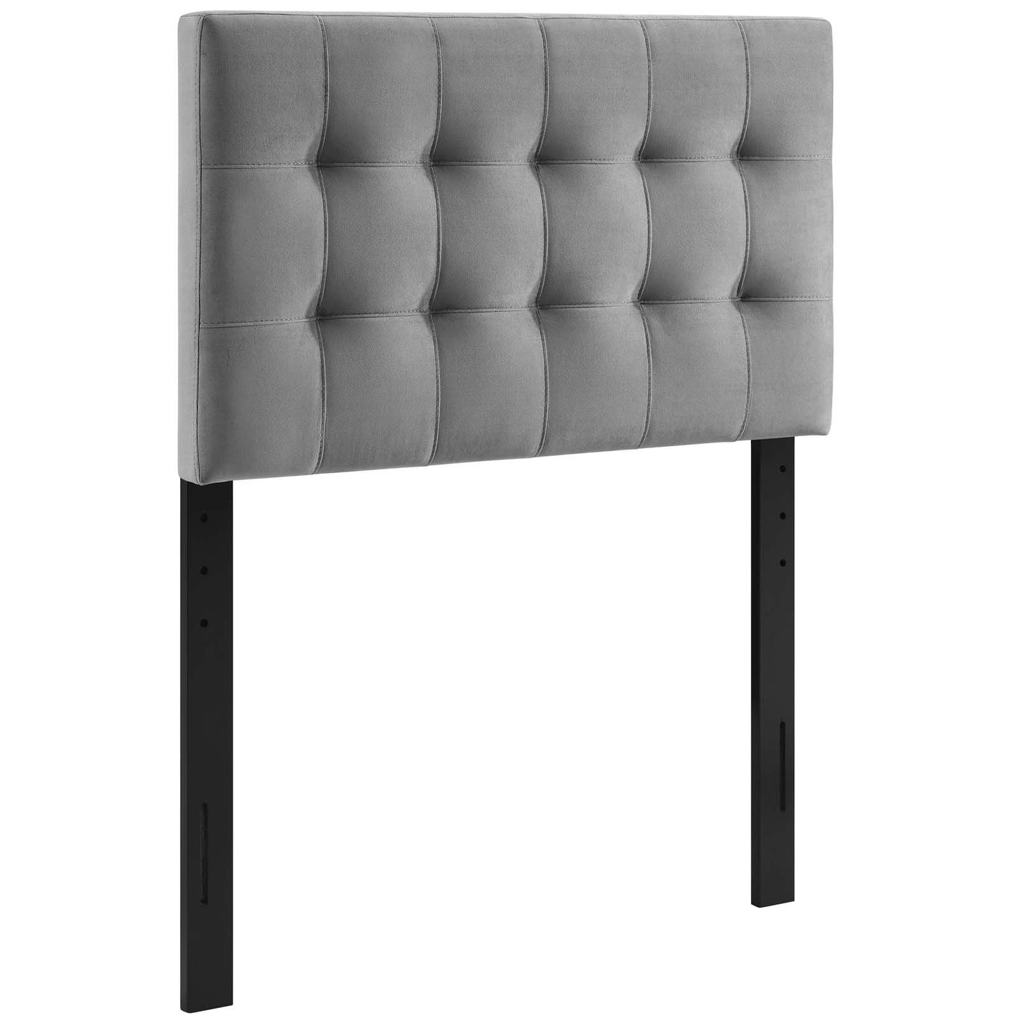 Lily Biscuit Tufted Twin Performance Velvet Headboard Gray MOD-6118-GRY