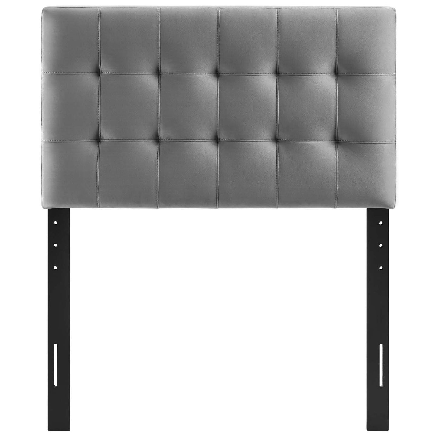 Lily Biscuit Tufted Twin Performance Velvet Headboard Gray MOD-6118-GRY