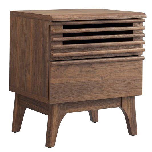 Render Nightstand - MOD-7071 in Walnut, Oak, and Charcoal Finishes