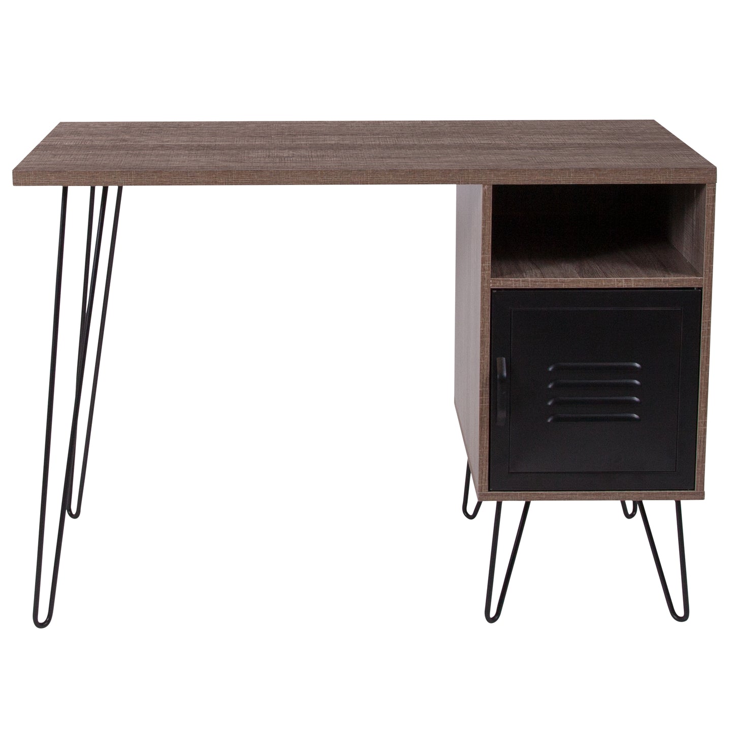 Rustic Desk with Cabinet Door NAN-JN-21735T-GG