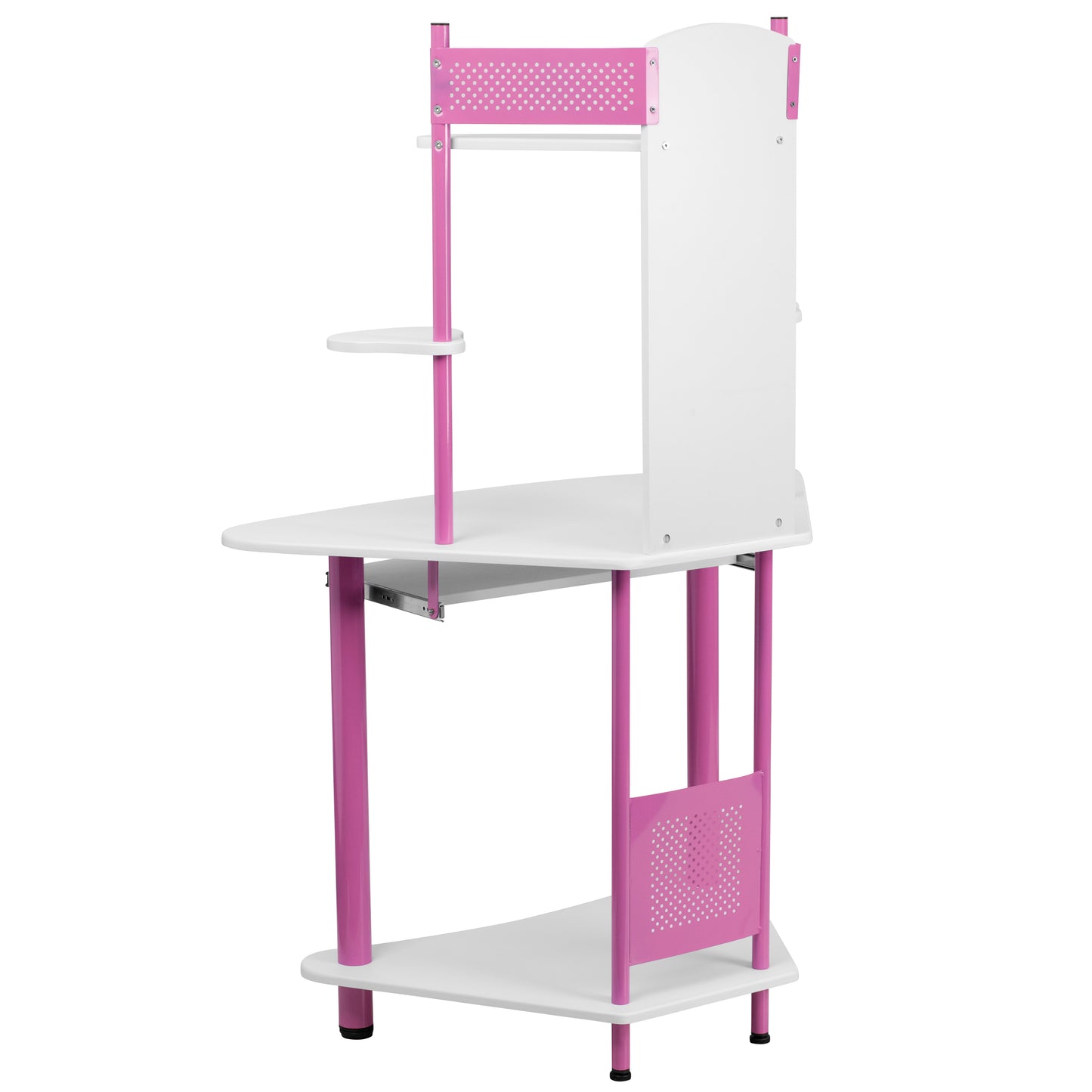 Pink Corner Hutch Desk NAN-JN-2705-PK-GG