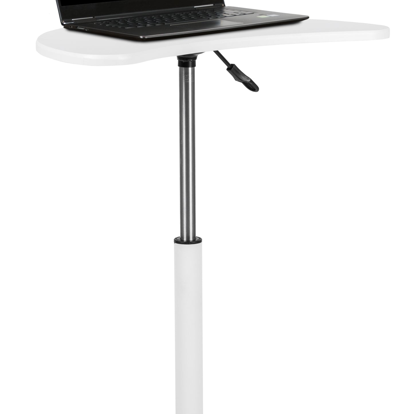 White Sit to Stand Mobile Desk NAN-JN-2792-WH-GG