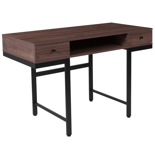 Dark Ash 2 Drawer Writing Desk NAN-NJ-29315-GG