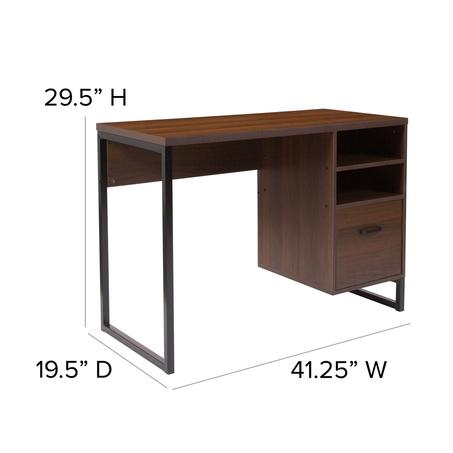 Rustic Coffee Computer Desk NAN-NJ-HD10168-GG