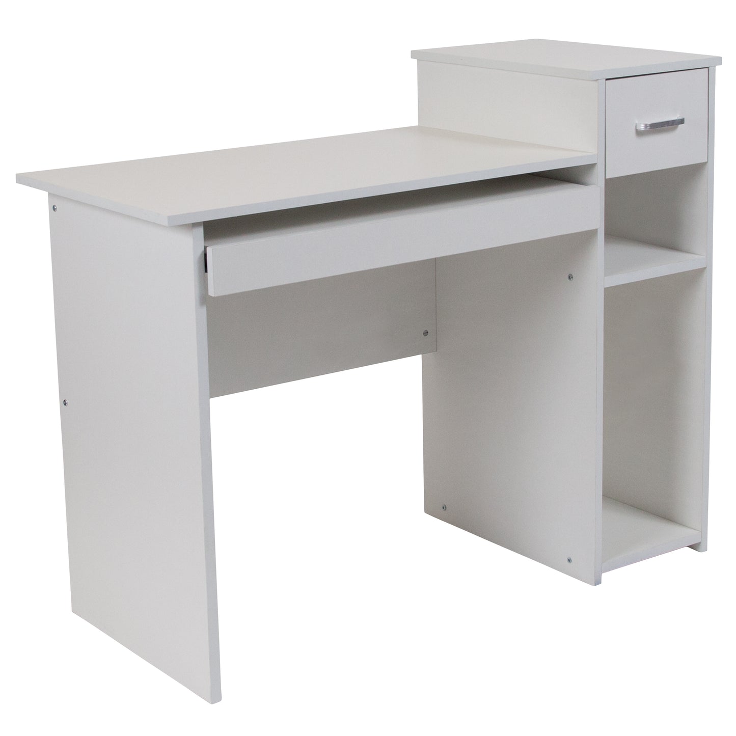 White Desk with Shelves NAN-NJ-HD3518-W-GG