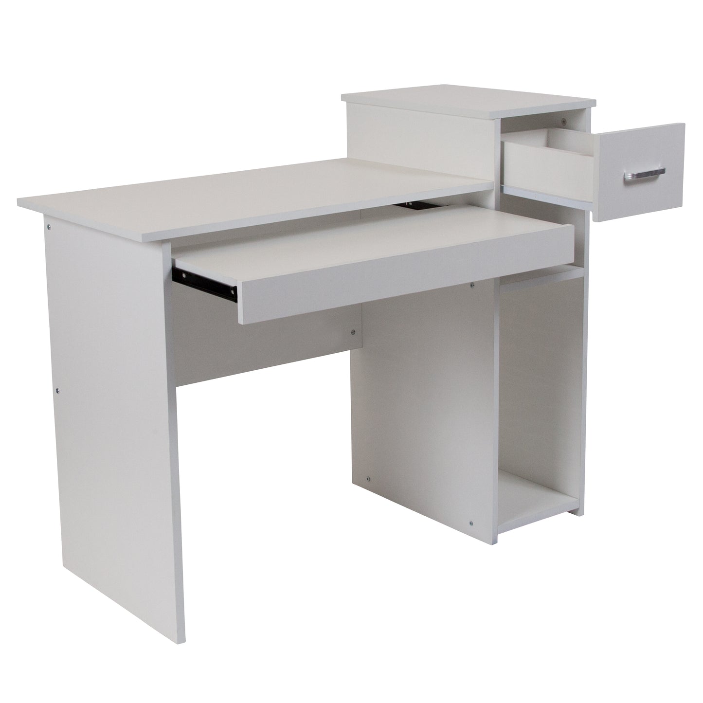 White Desk with Shelves NAN-NJ-HD3518-W-GG