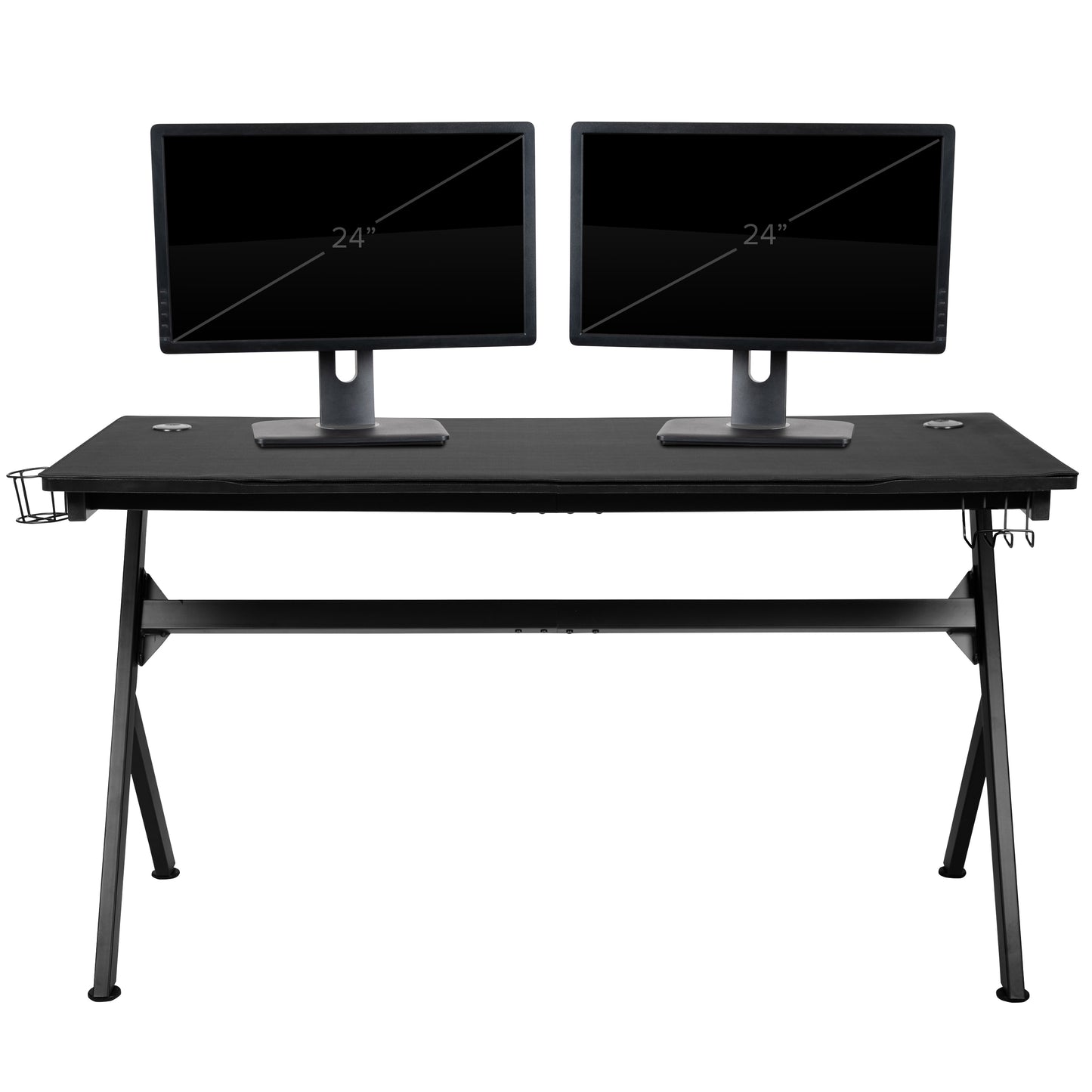 55" Black Computer Gaming Desk NAN-TG-D1904L-GG