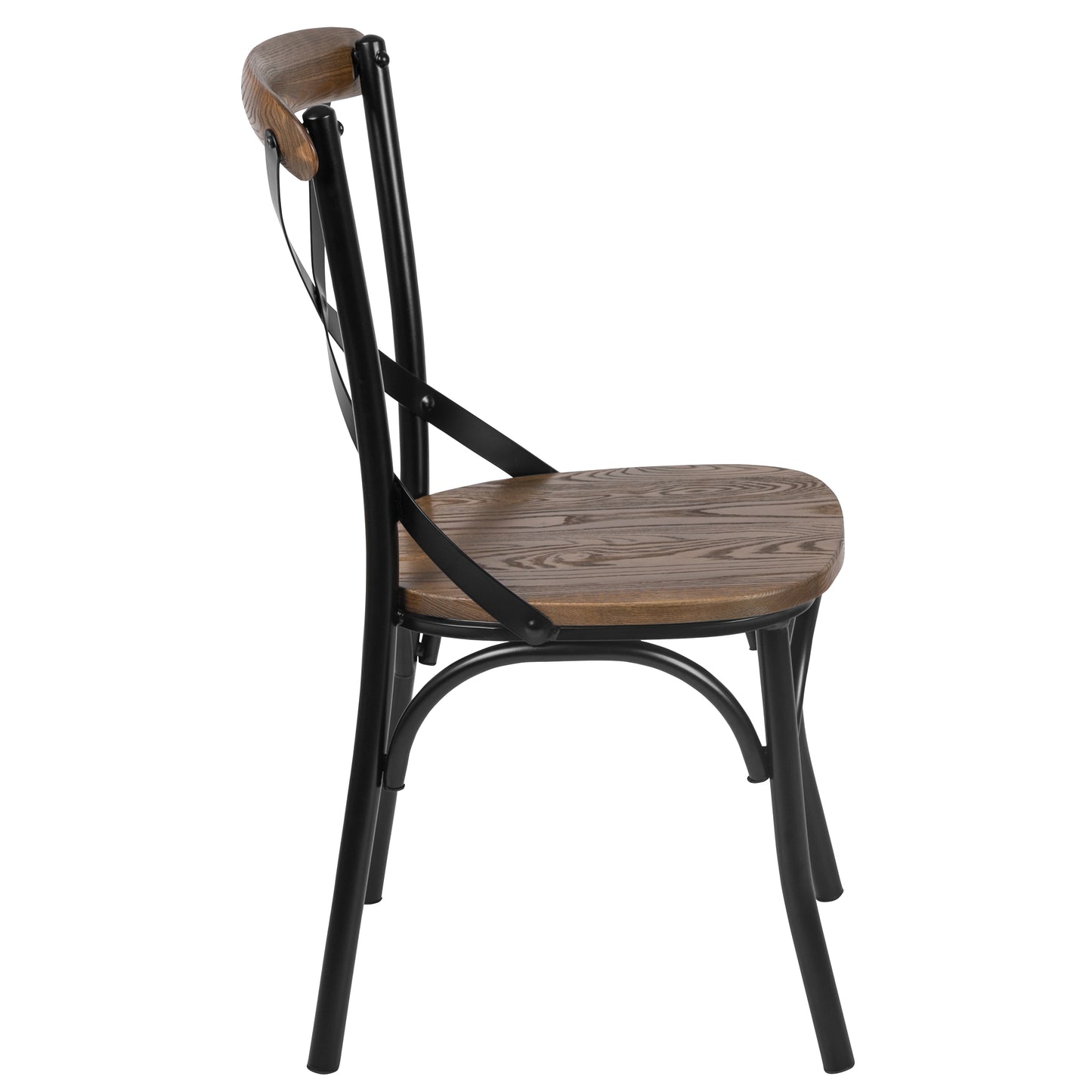 Black X-Back Dining Chair X-BACK-METAL-FW