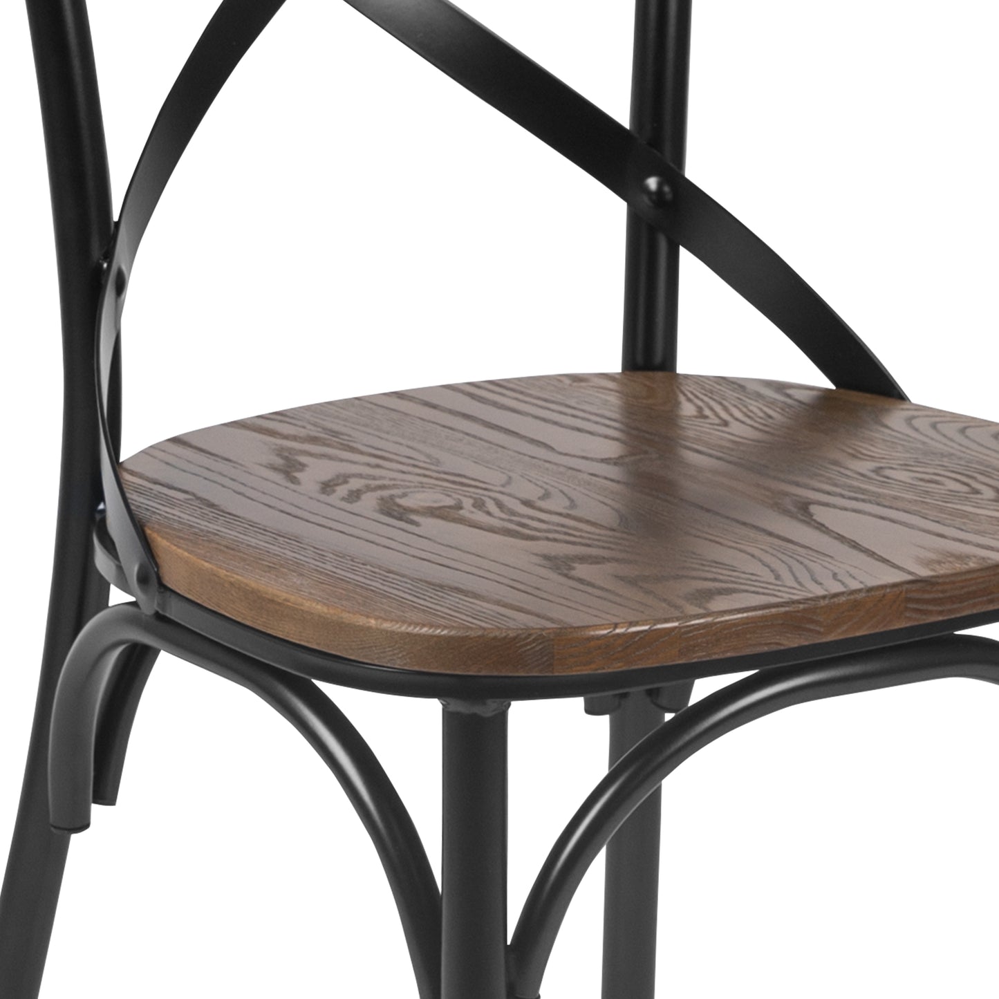 Black X-Back Dining Chair X-BACK-METAL-FW