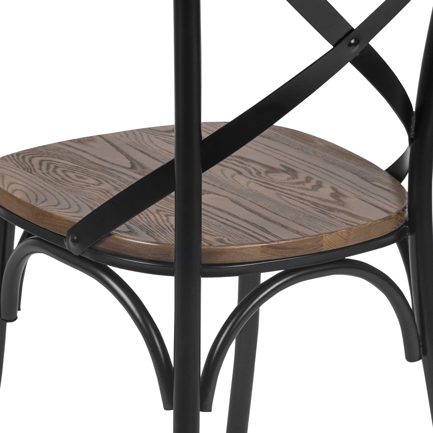 Black X-Back Dining Chair X-BACK-METAL-FW