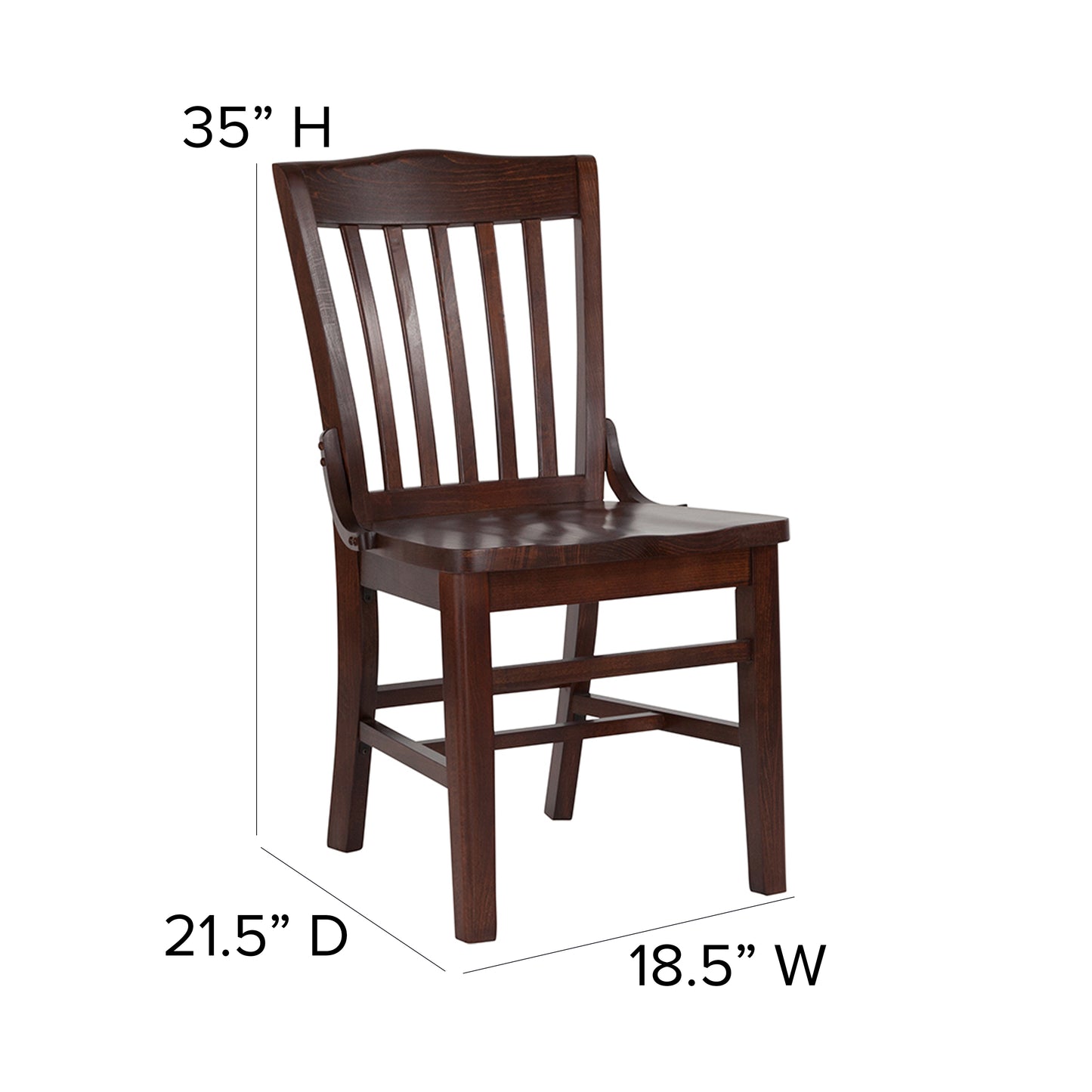 Walnut Wood Dining Chair XU-DG-W0006-WAL-GG