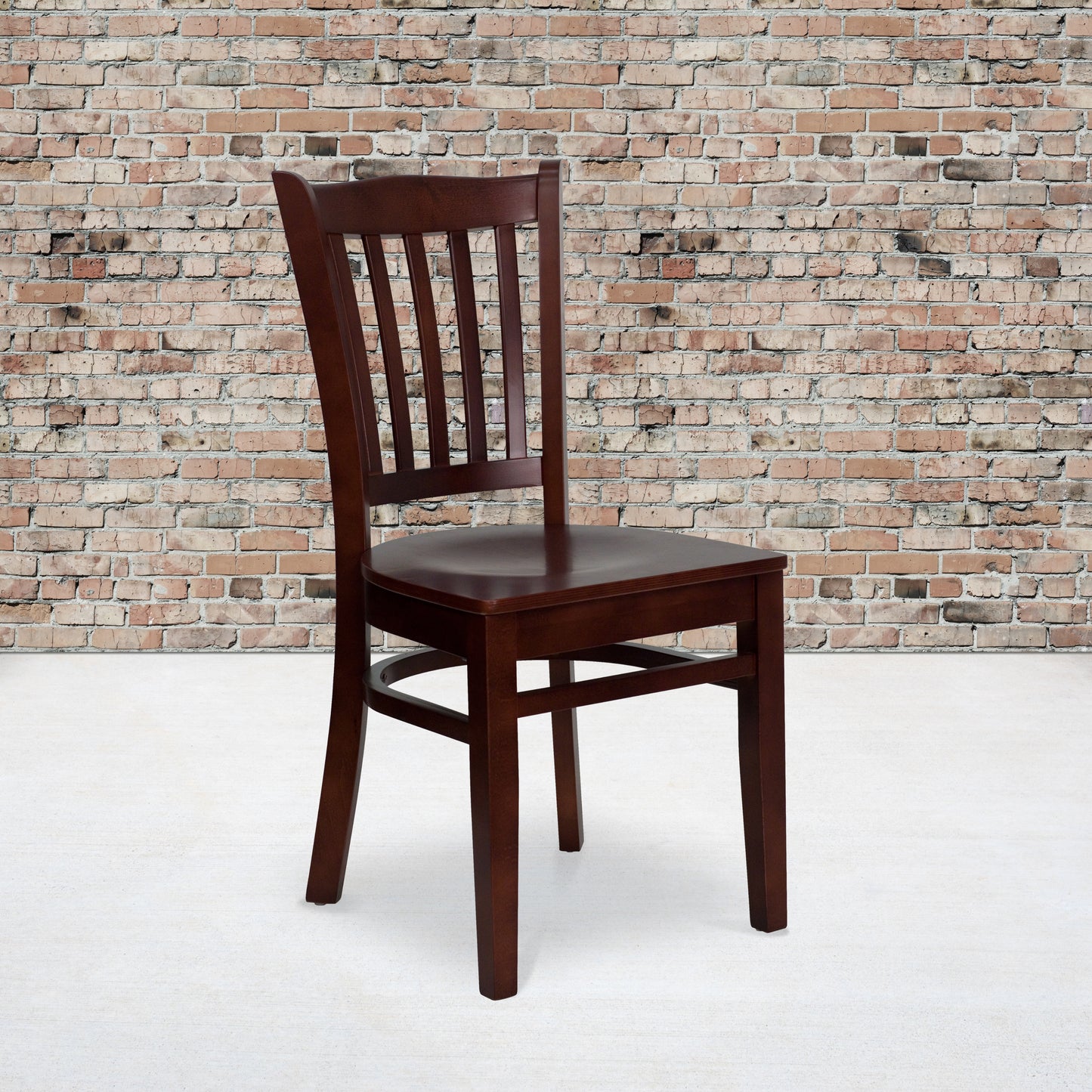 Mahogany Wood Dining Chair XU-DGW0008VRT-MAH-GG