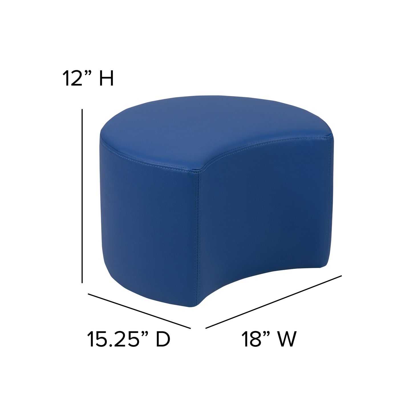 12" Soft Seating Moon-Blue ZB-FT-045C-12-BLUE-GG