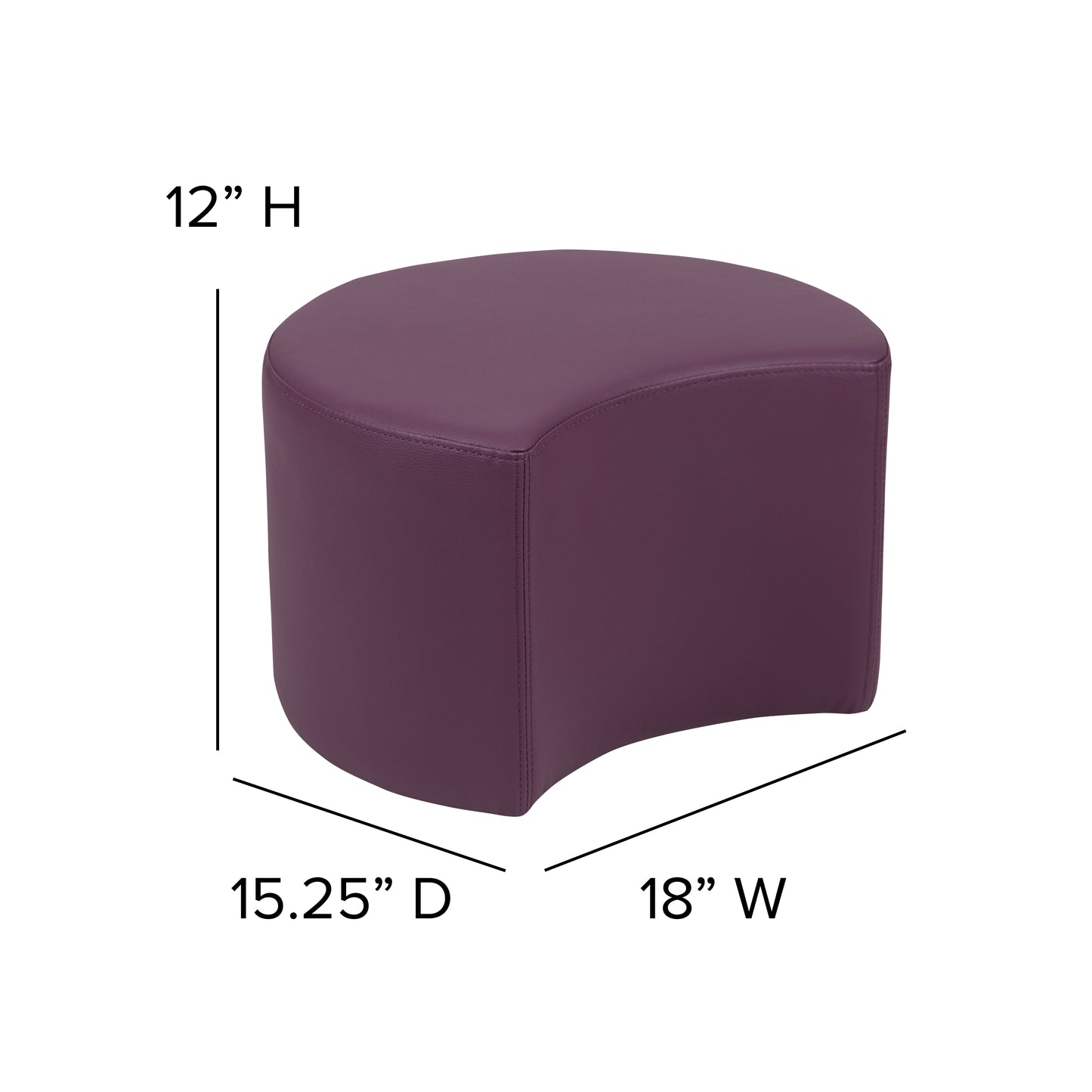 12" Soft Seating Moon-Purple ZB-FT-045C-12-PURPLE-GG