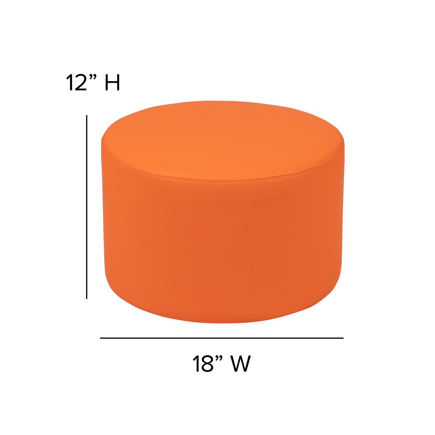 12" Soft Seating Circle-Orange ZB-FT-045R-12-ORANGE-GG