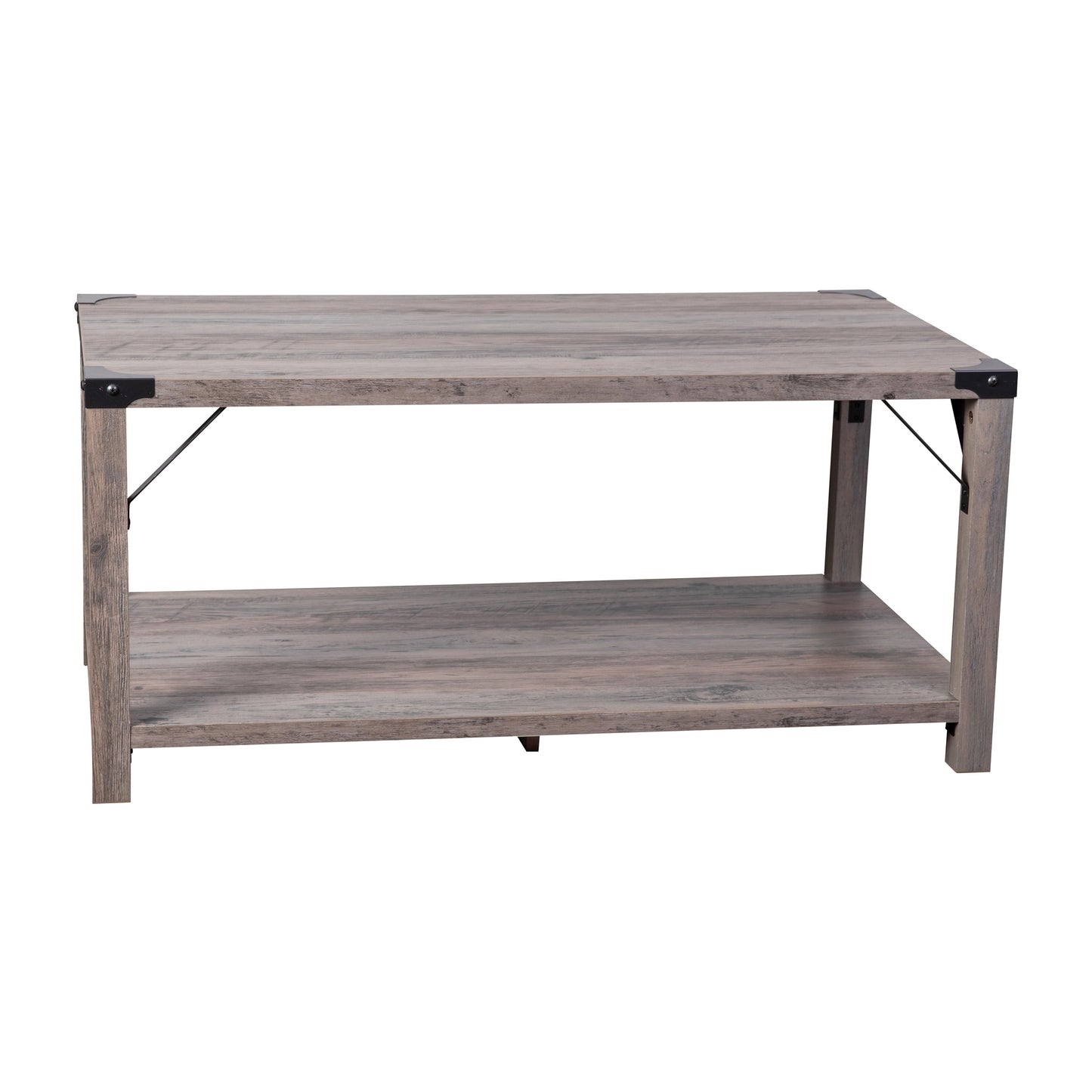 Gray Wash 2 Tier Coffee Table ZG-037-GY-GG